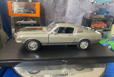 Avtomobil modelləri: Коллекционная модель SHELBY MUSTANG GT500KR silver 1968 Road — 5