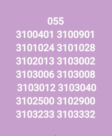 SİM-kartlar: Number: ( 055 ) ( 3103233 ), Yeni