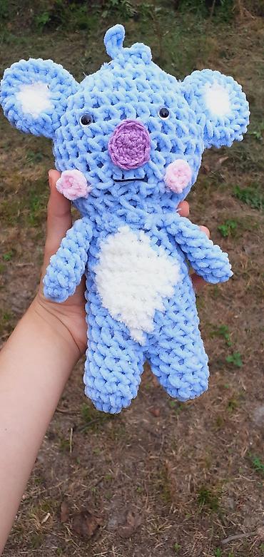 oyuncaql: BT21 KOYA plyuş oyuncaq – mavi koala fiquru tam əl işidir. - — 3