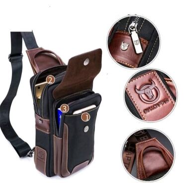 Спортивные сумки: Спортивная сумка, Материал: Натуральная кожа, Мужские, Новый — 8