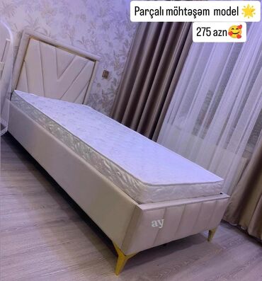 Çaydanlar: Ay273✨ *Möhtəşəm Tek Nəfərlik Çarpayı* ✨ 🔸 Ölçü: 90×200 🔸 Parçalı