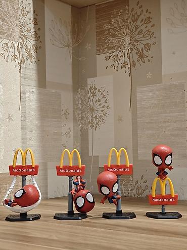 any unboxing giris: Məhsul: McDonald’s x Spider‑Man kolleksiya fiqurları (4 ədəd set) — 5