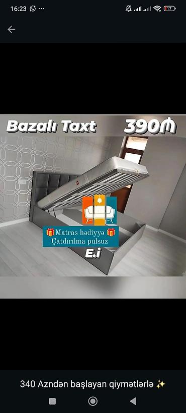 Bazalı taxt – yuxarı qalxan mexanizmli geniş alt saxlama bölməsi ilə