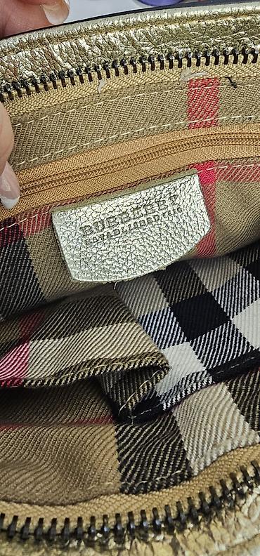 Çantalar: Burberry çiyin çantası – qızılı rəng - Material: toxumalı fakturalı — 1