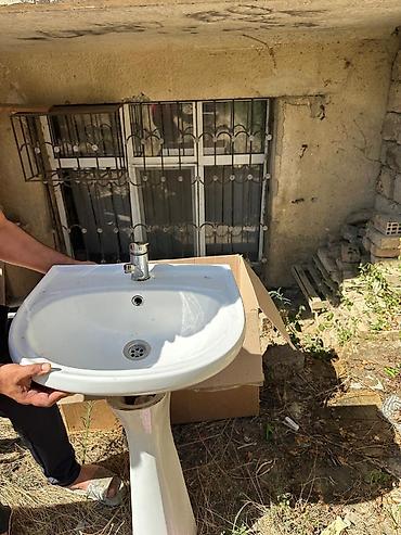 Ev və bağ: Tülpan+çanaq+Kraft və aksesuarlar. Ayaqlı hamam/lavabo dəsti - — 2