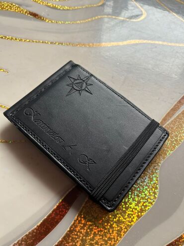 сумка дипломат: Бумажник из натуральной кожи КРС ручной работы с зажимом гравировка в