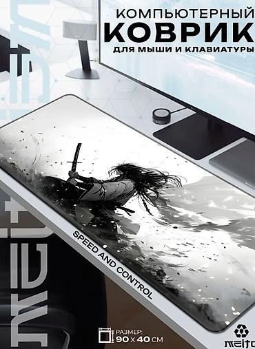 Новый большой игровой коврик на весь стол с принтом Самурая. Размер