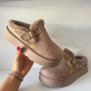 UGG ženske klompe/papuce sa platformom - Model: zatvoreni vrh sa