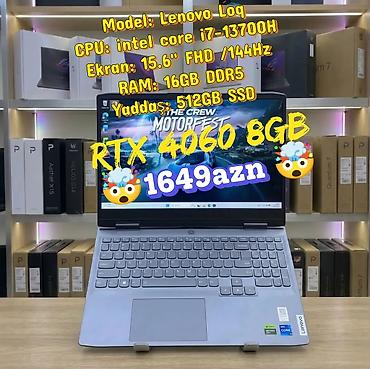 144: **Lenovo LOQ oyun və performans noutbuku** *Əsas xüsusiyyətlər:* - — 1