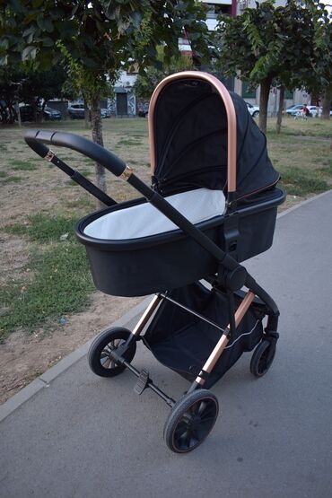 Kolica za bebe: Kolica za bebe BBO 3 u 1 – crna sa zlatnim detaljima - black gold — 1