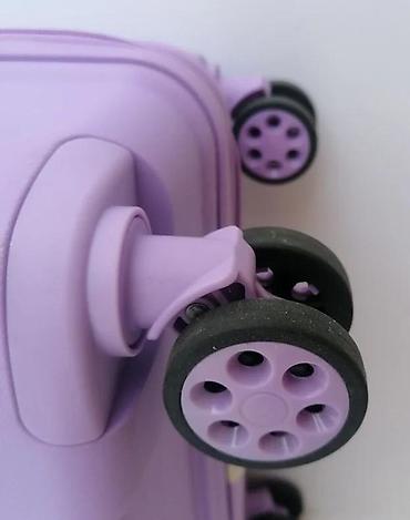 Putni koferi i torbe: Tvrdi kofer na točkiće – ljubičasti - Materijal: čvrsta ABS/plastična — 5