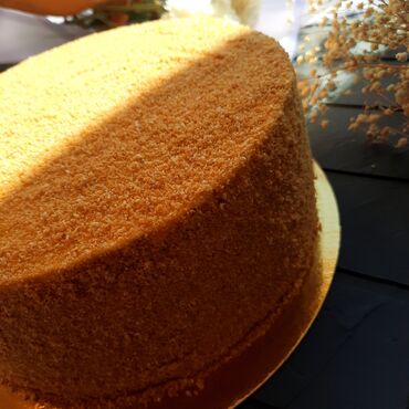 торт доставка: Домашний торт"Медовик" Натуральный каймак+крем чиз менен