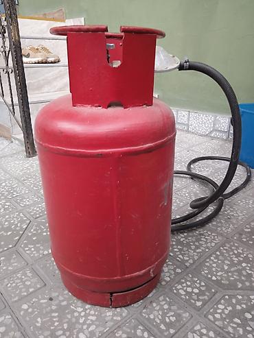 Газовые баллоны: Qırmızı məişət qaz balonu və reduktor+şlanq seti - Tutumu: standart — 1