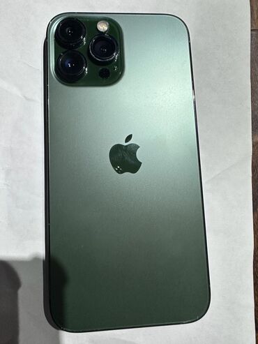 не оригинальный айфон 13 про макс: IPhone 13 Pro Max, Б/у, 256 ГБ, Matte Midnight Green, Зарядное устройство, Защитное стекло, Чехол, 96 %
