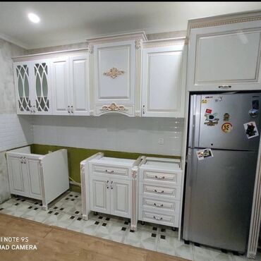 Sifarişlə mətbəx mebeli: Sifarişlə mətbəx dəsti, Özü çəkən petlələr, MDF, Kredit yoxdur, Rayonlara çatdırılma, Pulsuz çatdırılma — 4