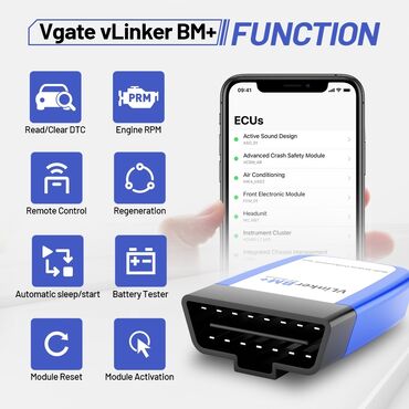 Alati za automobile: Vgate vLinker BM+ V2.2 Bluetooth 4.0 OBD2 za BMW Auto dijagnostički — 5