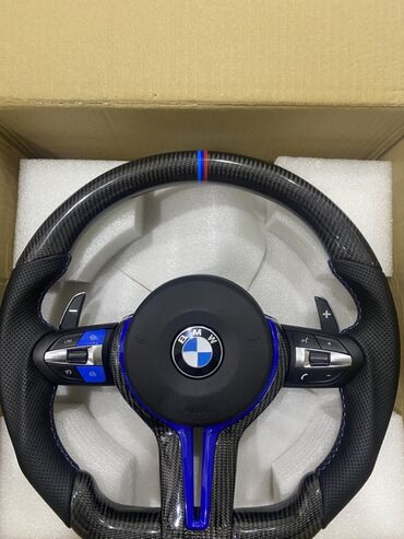 bmw e39 android monitor: BMW üçün karbon lif sükan - Material: parlaq karbon lif üst hissə və