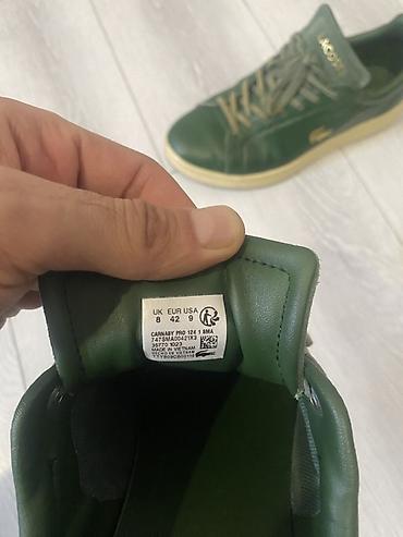 кроксы 39: Эркектердин кроссовкасы, 42, Lacoste, Жаңы, түсү - Жашыл, Өзү алып кетүү — 3