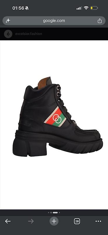 Айымдардын бут кийими: Батинкелер, 36, 35.5, 36.5, Gucci, Жаңы, түсү - Кара, Акылуу жеткирүү — 4