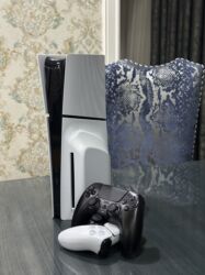 PS5 (Sony PlayStation 5): Playstation Slim 1 TB Diskli Versiya Playstation ideal vəziyyətdədir — 6