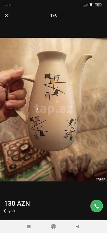 antik samovar alıram: Yeni, rəng - Ağ, Dəm caydanı, Farfor, 2,5 bucket volume l, SSRİ — 9