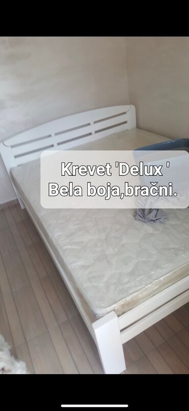 Kreveti: Drveni krevet u boji svetlog drveta,Parena Bukva, dizajniran da — 13