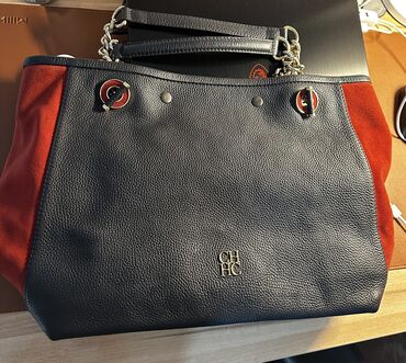 брендовые сумки: Большой шопер от Каролина Эрейра, кожа, оригинальная брендовая сумка