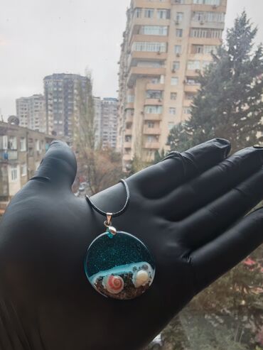 Kulonlar: Epoksi qatqı ilə hazırlanmış əl işi kulonlar - Çiçək kolleksiyası — 3