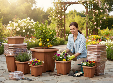 Bitkilər üçün dibçəklər: Dipçekler gül qabilar 30 sm 50 sm 70 sm 75 sm 85 sm 90 sm olculer var — 1