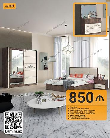 Ev üçün mebel: Yataq dəsti – La Mini (Laconic & Minimalism) Komplektə daxildir — 1
