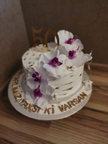 marsipanli tortlar instagram v Azərbaycan | Qənnadı məhsulları, şirniyyatlar: 50 yaş ad gunu tortu