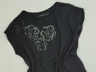 czarne t shirty damskie z długim rękawem: Reserved, T-shirt damski, rozmiar S