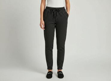 new yorker spodnie w paski: Beloved, Material trousers for women, size S