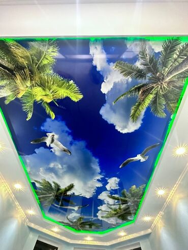 Натяжной потолок: Натяжной потолок Матовое, 3D потолки, Глянцевое Гарантия, Бесплатный замер, Монтаж — 15