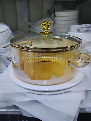мягкое стекло: Стеклянная кастрюля-густоварка из жаропрочного боросиликатного стекла — 1