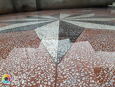 Beton işləri: Teras, həyət və pilləkənlər üçün mozaik-beton döşəmə işləri. - — 1