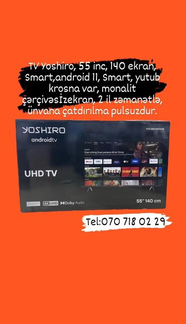 Televizorlar: Televizor Anbardan satışı bizde. Butun modeller satişda var.Qiymətlər — 5