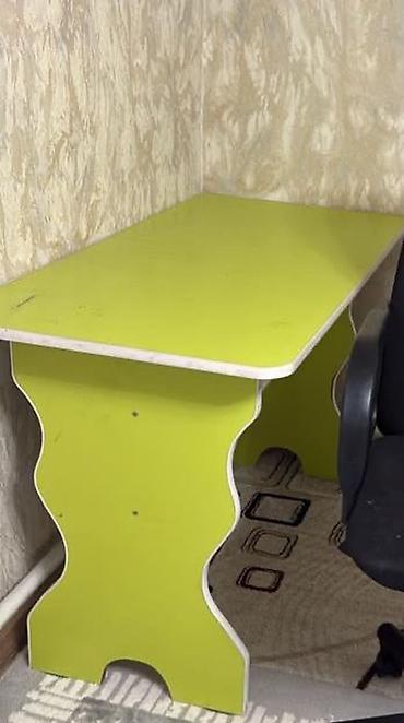 study table: Письменный/компьютерный стол - Цвет: яркий лаймово-зелёный с белой — 1