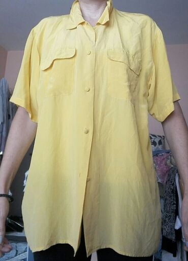 eterna kosulje: Abercrombie Fitch, XL (EU 42), Viscose, Single-colored, color - Yellow