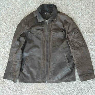 brušena koža jakna: Jakna prava koža,L veličina,slikane mere