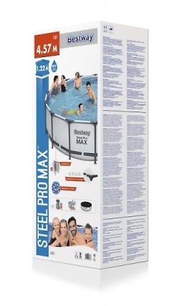 бег дорожки: Каркасный круглый бассейн Bestway Steel Pro MAX - Диаметр: 4,57 м - — 3