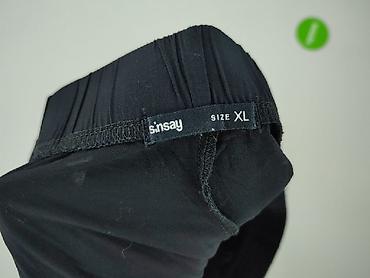 Жіночий одяг: Czarne spodnie damskie Sinsay w rozmiarze XL. Model o swobodnym — 4