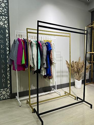 Оборудование для магазинов: Minimalist metal paltar asqısı – butik, şourum və ev geyim saxlama — 6