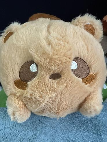 Игрушки: Мягкие игрушки — набор Описание: - Плюшевый котик-бродячка с багетом — 18