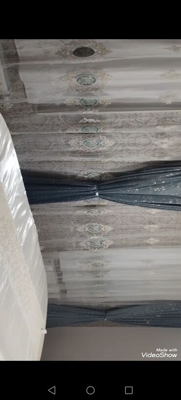 Pərdə və tüllər: İşlənmiş, Vilyur Pərdə, rəng - Ağ, Ödənişli çatdırılma — 10