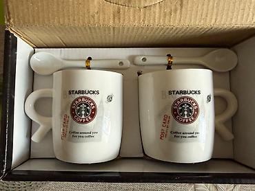 реалии: Продаю новый Набор кружек с ложками «Starbucks» — 2 предмета, ни разу — 1