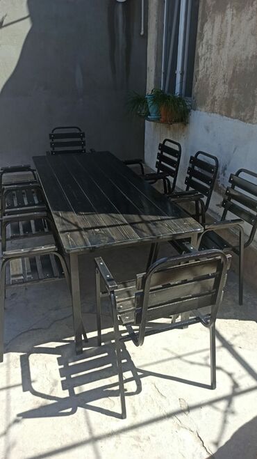 8 neferlik stol stul desti: Masa ve oturacaqlar Bağ evləri,kafelər, restoranlar üçün hər növ