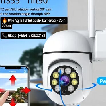 action камера: 1 3MP Simsiz Təhlükəsizlik Kamerası, 2.4Ghz WIFI Açıq və Bağlı