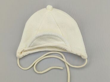 biała czapka zimowa dla dziewczynki: Cap, Newborn baby, condition - Very good