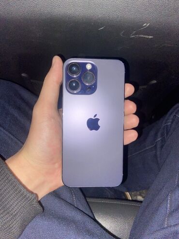 китайский айфон 16 про макс: IPhone 14 Pro Max, Колдонулган, 128 ГБ, Deep Purple, Заряддоочу түзүлүш, Коргоочу айнек, Каптама, 87 %